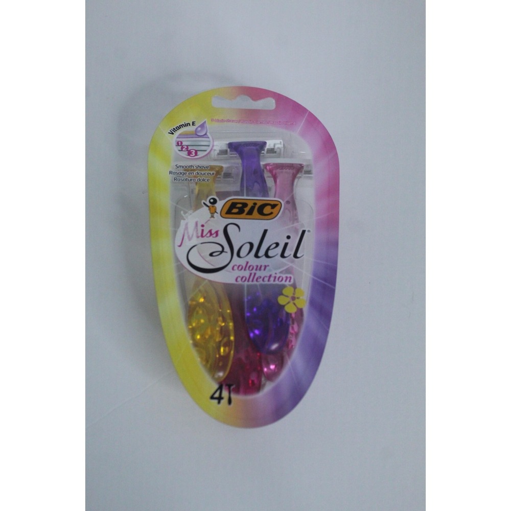 Bic Miss SOLEIL Razor-  3 Blades per Razor, 4 Razor Each‎  SEALED Unopened Item - Picture 9 of 9